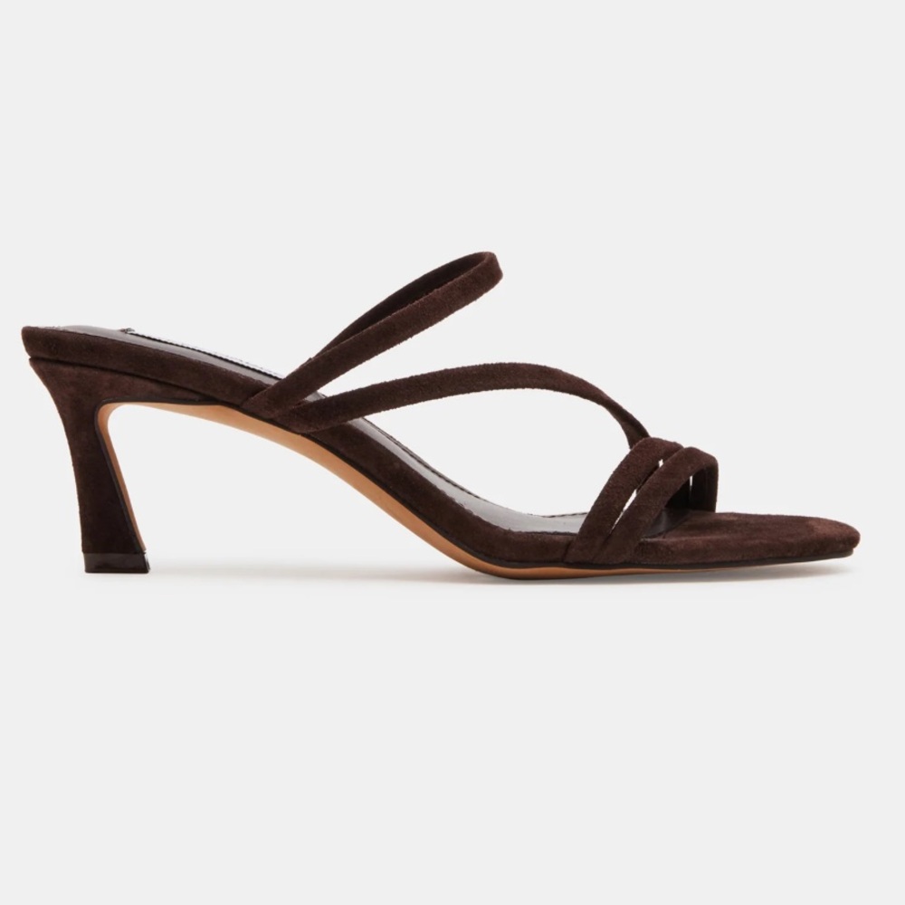 Steve Madden LAMORA heel in chocolate brown suede